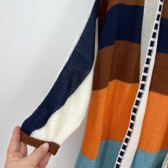 MISSLOOK Color Block Sweater Cardigan woman's size Large - Picture 4 of 9